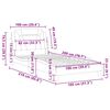 vidaXL Cadre de lit Viana sans matelas cappuccino 100x200 cm similicuir