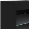 vidaXL Buffet avec lumi&egrave;res LED noir 283x37x67 cm