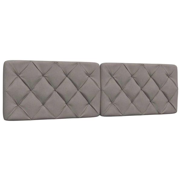 vidaXL Coussin de t&ecirc;te de lit taupe 180 cm tissu