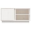 vidaXL Meuble TV Blanc 80x35x40,5 cm Bois de pin massif