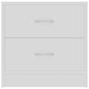 vidaXL Tables de chevet 2 pcs Blanc 40x30x40 cm Bois d'ing&eacute;nierie