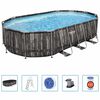 Bestway Ensemble de piscine ovale Power Steel 610x366x122 cm