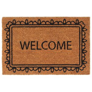 vidaXL Tapis de porte naturel 40x60 cm fibre de coco touffet&eacute;