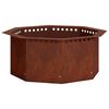 vidaXL Anneau de Braise Rouill&eacute; 60 x 60 x 25 cm Acier patin&eacute;