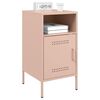 vidaXL Table de chevet rose 36x39x68 cm acier