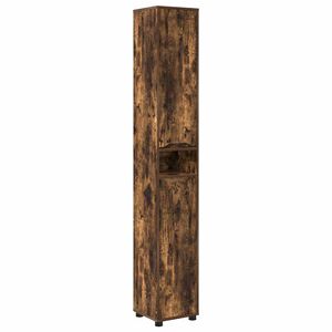 vidaXL Cabinet de salle de bain Ch&ecirc;ne fum&eacute; 30,5 x 30 x 195 cm
