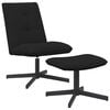 vidaXL Fauteuil pivotant avec repose-pieds Noir Tissu