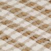 vidaXL Tapis tiss&eacute; &agrave; la main Jute Tissu 120 x 180 cm Naturel et blanc