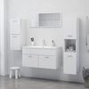 vidaXL Armoire de salle de bain Blanc brillant Bois d'ing&eacute;nierie