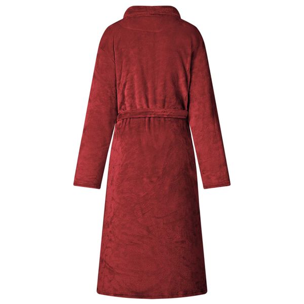 vidaXL Robe de bain sans capuche Rouge Bordeaux l Flanelle