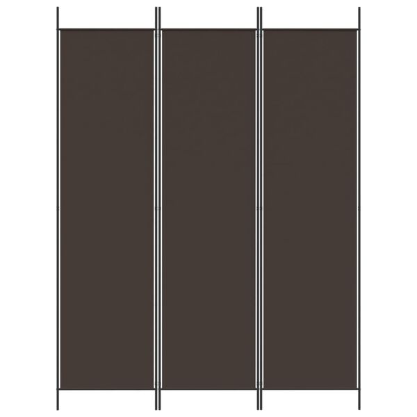 vidaXL Cloison de séparation 3 panneaux Marron 150x200 cm Tissu