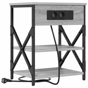 vidaXL Cabinet de chevet Gris Sonoma 41 x 31 x 51 cm Bois d'ing&eacute;nierie