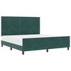 vidaXL Lit &agrave; ressorts avec t&ecirc;te de lit Vert fonc&eacute; 180 x 200 cm Velours