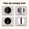 vidaXL Tente de réception pliable avec parois Noir 2x2 m