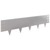 vidaXL Bordure de Pelouse 20 pc 100 x 25 cm Acier Argent&eacute;