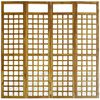 vidaXL Cloison de s&eacute;paration &agrave; 4 panneaux Bois d'acacia 160 x 170 cm