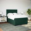 vidaXL Sommier &agrave; lattes de lit et matelas Vert fonc&eacute; 140x190cm Velours