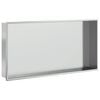 vidaXL Niche de douche argent&eacute; bross&eacute; 62x32x9 cm acier inoxydable