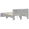 vidaXL Cadre de lit sans matelas gris b&eacute;ton 135x190 cm