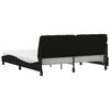 vidaXL Lit avec matelas noir 180x200 cm tissu