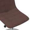 vidaXL Chaises pivotantes &agrave; manger lot de 4 marron tissu