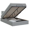 vidaXL Lit ottoman avec matelas Gris clair 120 x 200 cm Tissu