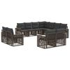 vidaXL Ensemble de canap&eacute; de jardin 11 pcs Gris et Gris fonc&eacute;