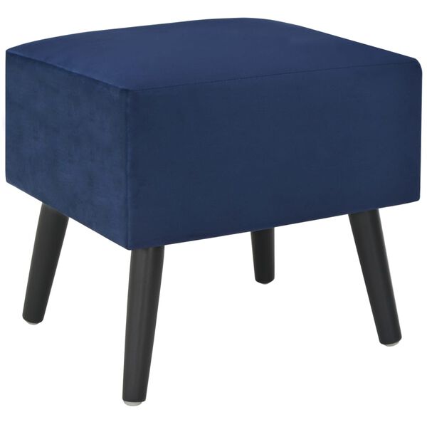 vidaXL Table de chevet Bleu 40x35x40 cm Velours