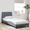 vidaXL Cadre de lit sans matelas Hanko gris foncé 90x190 cm velours