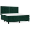 vidaXL Sommier &agrave; lattes de lit et matelas Vert fonc&eacute; 180x200cm Velours