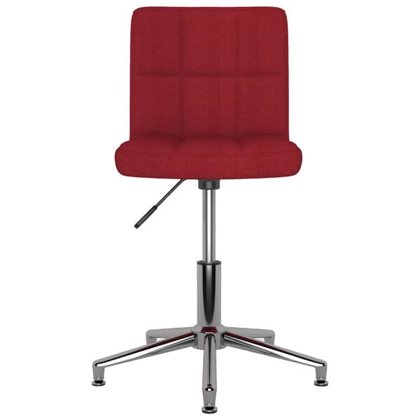 vidaXL Chaises pivotantes &agrave; manger lot de 2 rouge bordeaux tissu