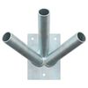 vidaXL Support de Drapeau Argent&eacute; 10,5 x 7,5 x 0,2 cm Acier