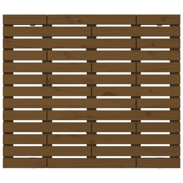 vidaXL T&ecirc;te de lit murale Marron miel 81x3x91,5 cm Bois massif de pin