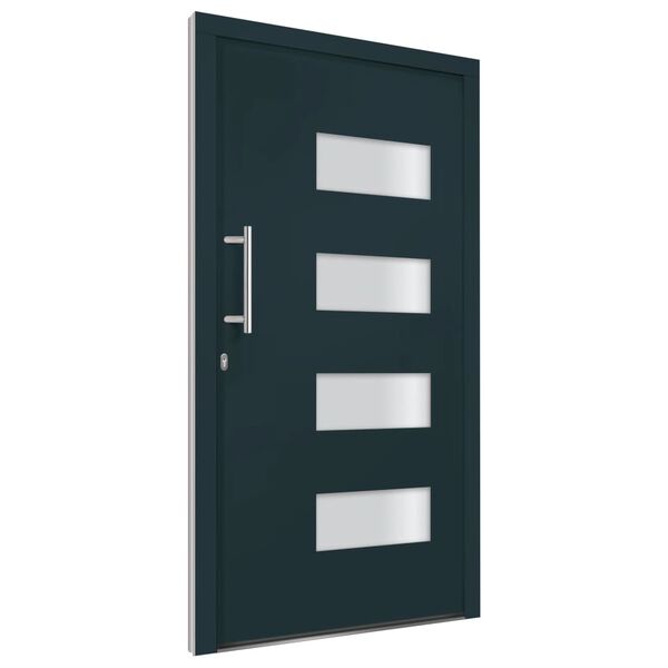 vidaXL Porte d'entrée Aluminium et PVC Anthracite 100x200 cm