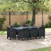 vidaXL Ensemble de salle &agrave; manger pour jardin 9 pcs Anthracite
