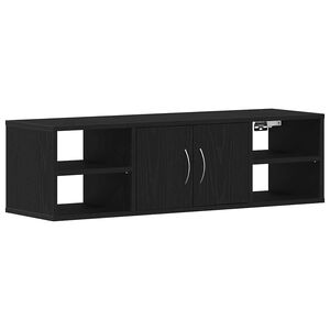 vidaXL &Eacute;tag&egrave;re Murale Ch&ecirc;ne noir 102 x 30 x 29 cm Bois d'ing&eacute;nierie