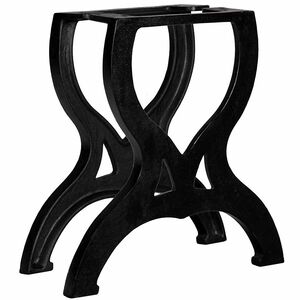 vidaXL Pied de table basse 2 pcs Cadre en X Fonte