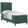 vidaXL Lit &agrave; ressorts avec matelas Vert fonc&eacute; 80 x 200 cm Velours