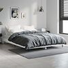 vidaXL Cadre de lit sans matelas blanc 135x190 cm bois d'ing&eacute;nierie