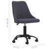 vidaXL Chaise pivotante de bureau Gris fonc&eacute; Tissu