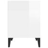 vidaXL Table de chevet Blanc brillant 40x35x50 cm