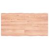 vidaXL Dessus de table bois massif trait&eacute; bordure assortie