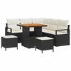 vidaXL Ensemble de canap&eacute; de jardin 8 pc Noir polyrotin