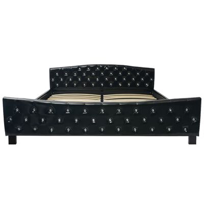 vidaXL Cadre de lit Noir Similicuir 180 x 200 cm