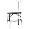 vidaXL Table de toilettage r&eacute;glable de chiens avec 1 boucle et panier