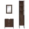 vidaXL Ensemble de meubles de salle de bain 3 pcs Ch&ecirc;ne marron