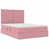 vidaXL Lit avec rangement et matelas Rose 140 x 200 cm Velours