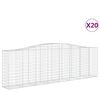 vidaXL Paniers &agrave; gabions arqu&eacute;s 20 pcs 400x50x120/140 cm Fer galvanis&eacute;