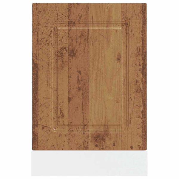 vidaXL Panneau de lave-vaisselle Kalmar vieux bois 45x1,5x67 cm