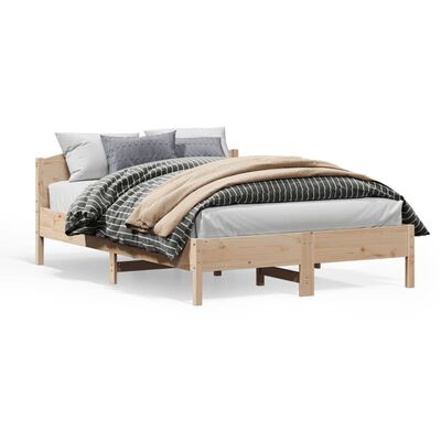 vidaXL Cadre de lit avec tête de lit 160x200 cm bois de pin massif